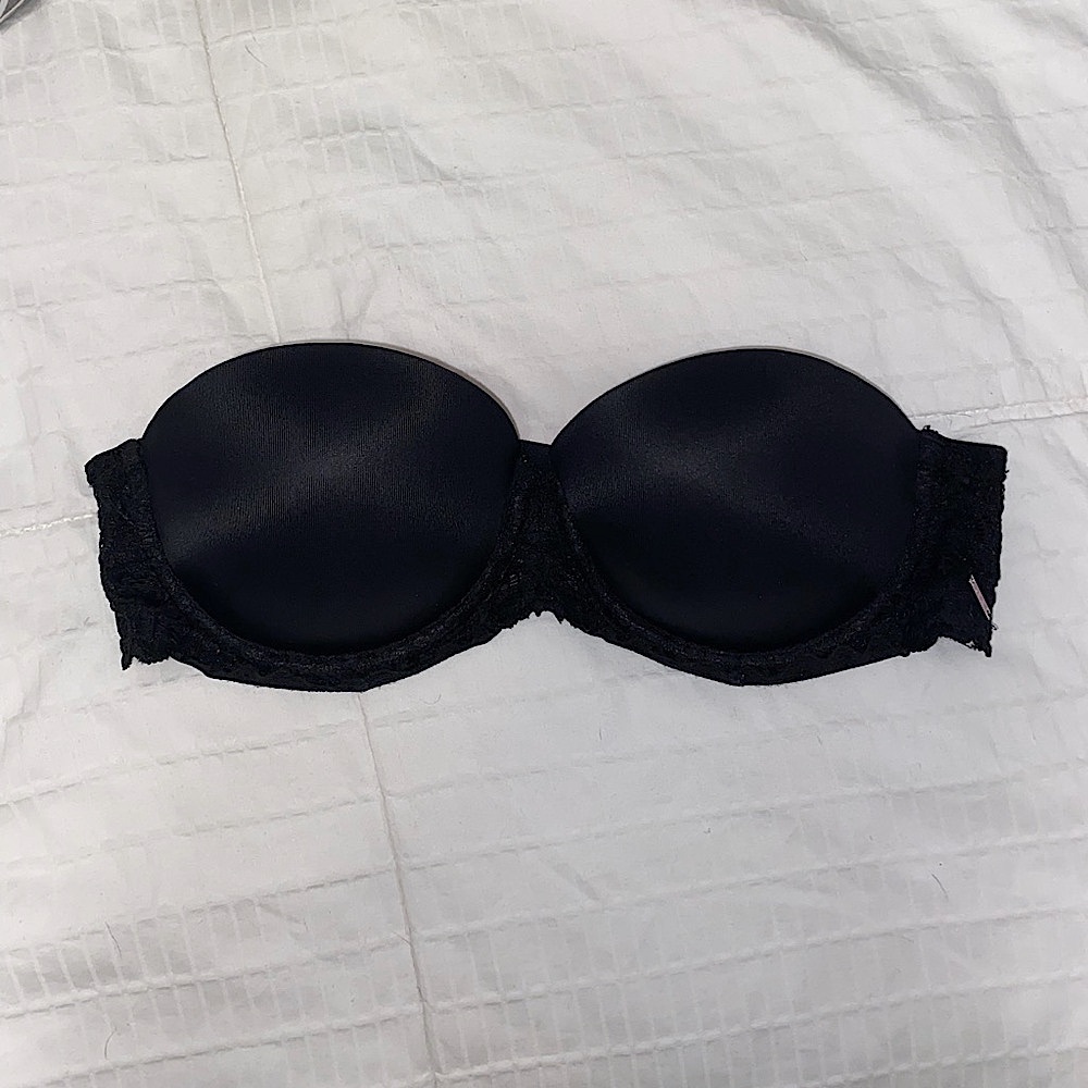32d PINK Lace Strapless Push-up Bra
